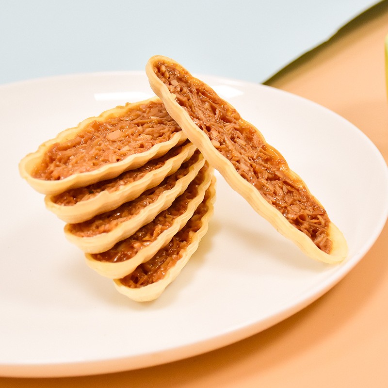 网红小叶酥 船型饼干坚果仁夹心日式休闲零食5斤装糯米船